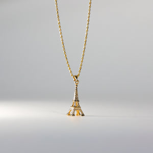 Gold Paris Eiffel Tower Pendant Model-757 - Charlie & Co. Jewelry