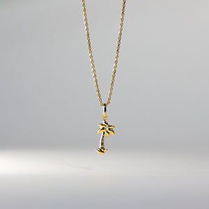 Gold Dainty Palm Tree Pendant Model-500 - Charlie & Co. Jewelry