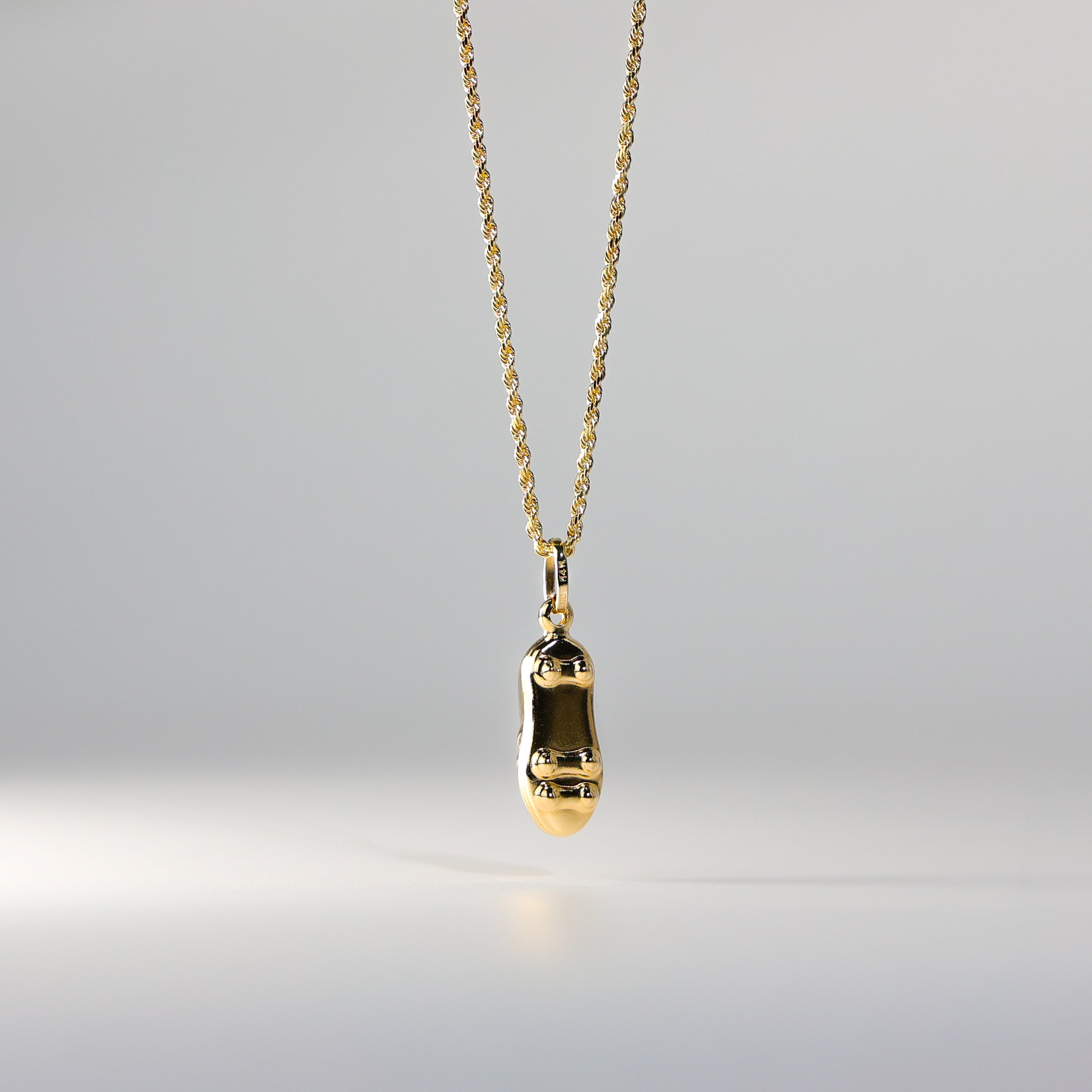 Gold Soccer Cleat Enamel Pendant Model-518 - Charlie & Co. Jewelry