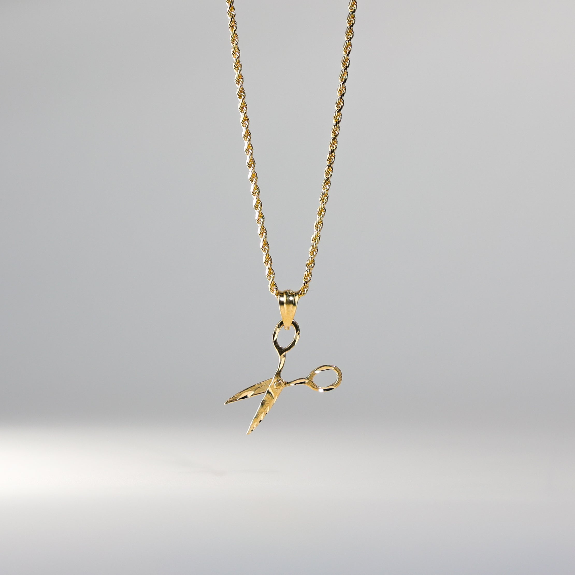 Gold Scissors Pendant Model-477 - Charlie & Co. Jewelry