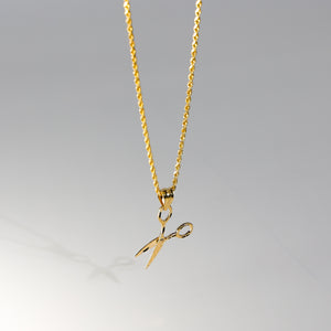 Gold Scissors Pendant Model-477 - Charlie & Co. Jewelry