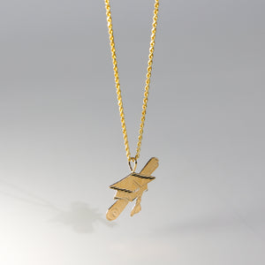 Gold Graduation Hat Pendant Model-2408 - Charlie & Co. Jewelry