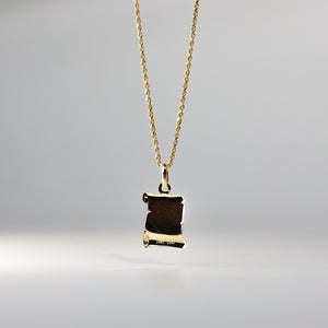 Gold St. Jude Enamel Plate Pendant Model-0169 - Charlie & Co. Jewelry