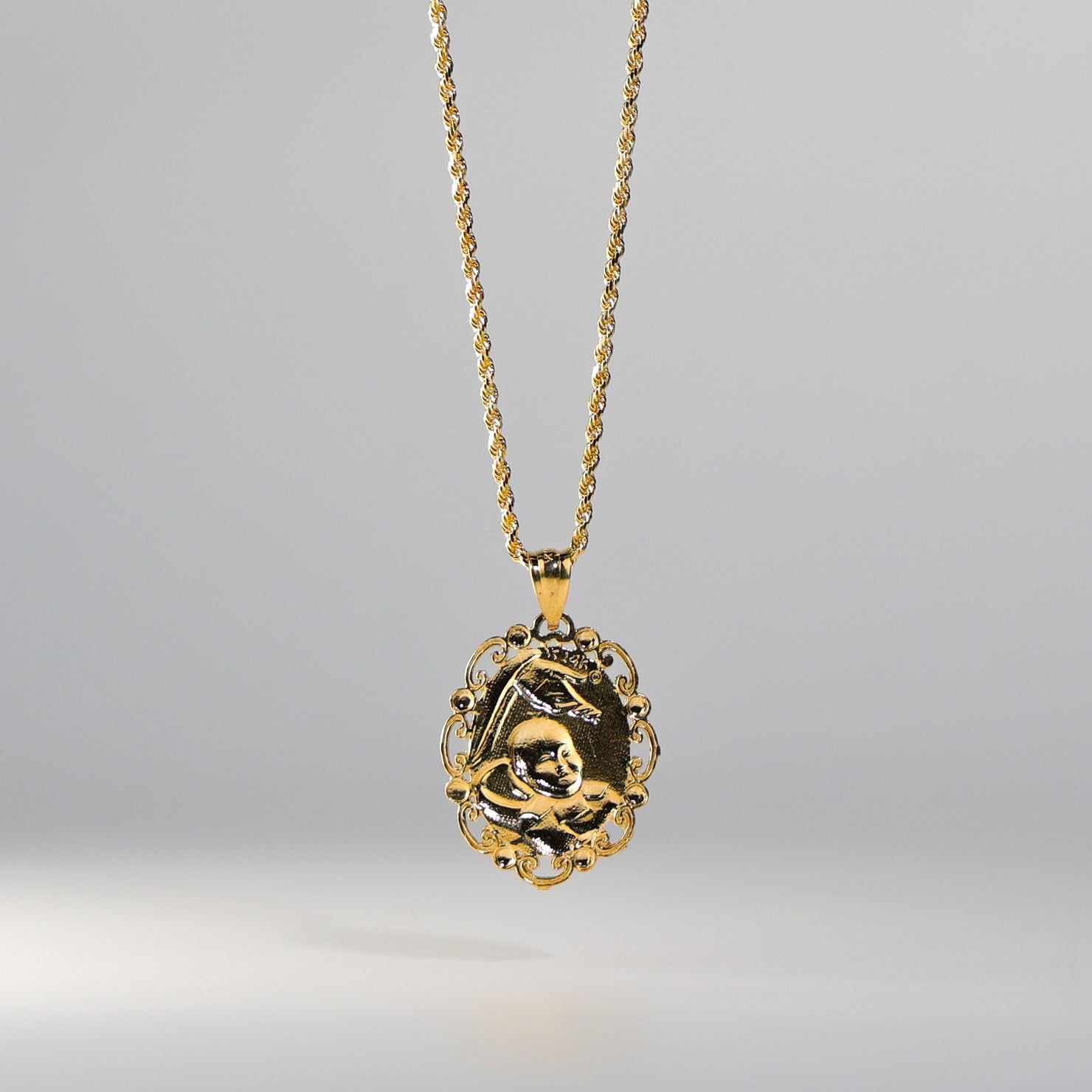 Gold Baptism Communion Pendant Model-1444 - Charlie & Co. Jewelry