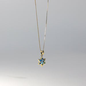 Gold Evil Eye Star Pendant Model-1719 - Charlie & Co. Jewelry