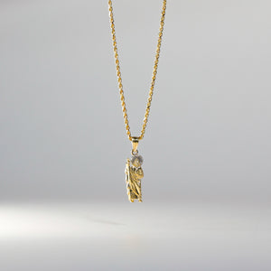 Gold Two-Tones Jesus Pendant Model-102 - Charlie & Co. Jewelry