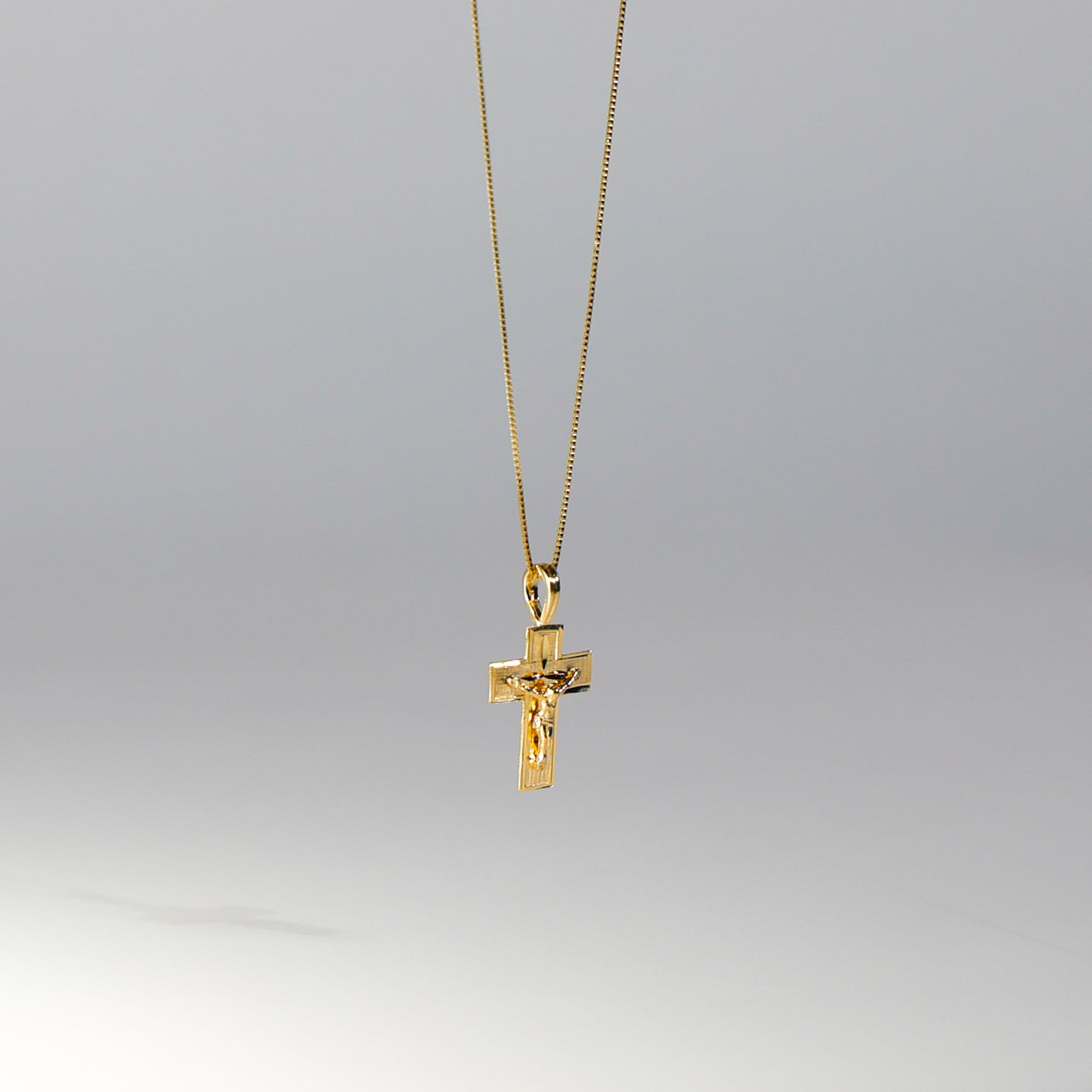 Gold Religious Crucifix Cross Pendant Model-2202 - Charlie & Co. Jewelry