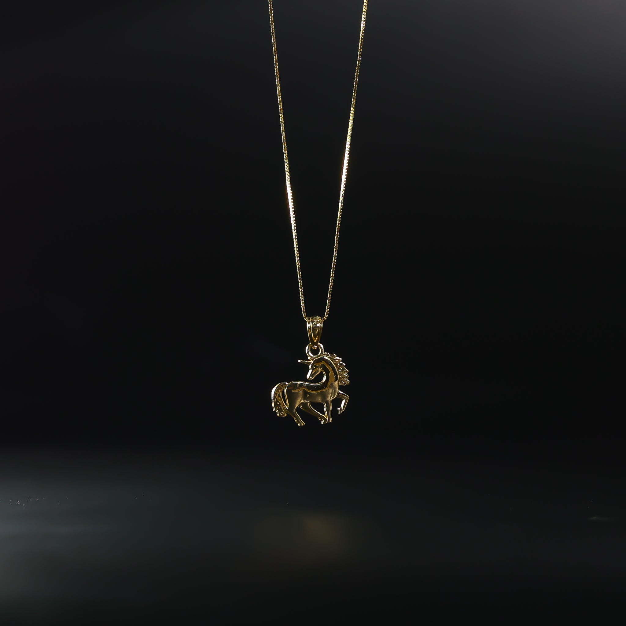 Gold Tiny Unicorn Pendant Model-1651 - Charlie & Co. Jewelry