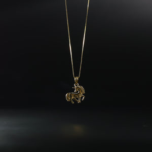 Gold Tiny Unicorn Pendant Model-1651 - Charlie & Co. Jewelry