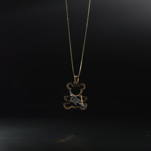Gold Teddy Bear with Guitar Pendant Model-797 - Charlie & Co. Jewelry