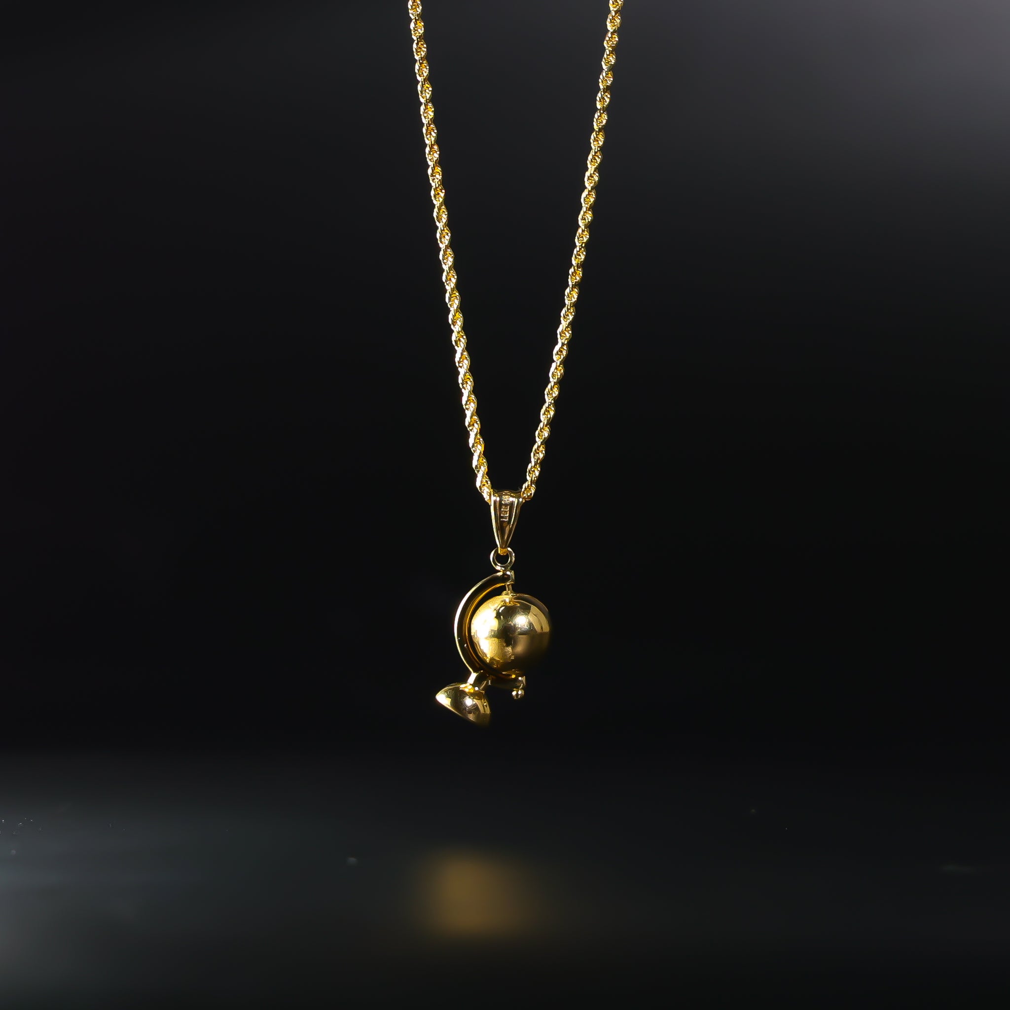 Gold Globe Pendant Model-469 - Charlie & Co. Jewelry