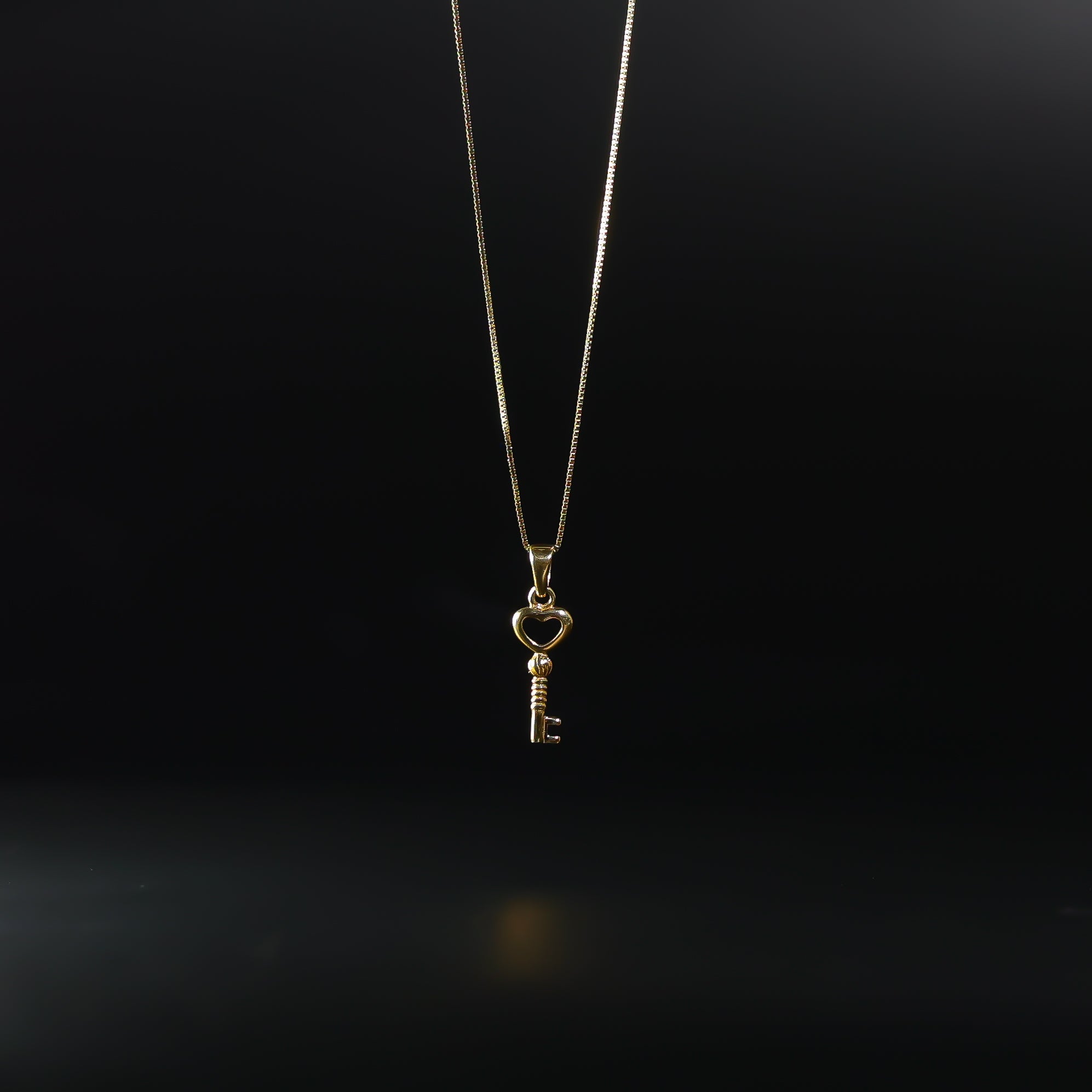 Gold Key To My Heart Pendant Model-468 - Charlie & Co. Jewelry