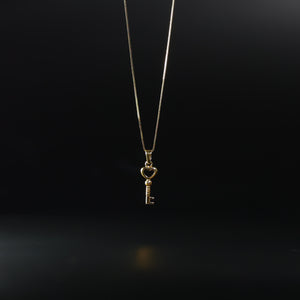 Gold Key To My Heart Pendant Model-468 - Charlie & Co. Jewelry