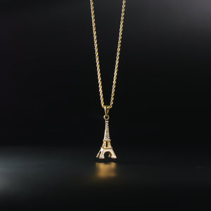Gold Paris Eiffel Tower Pendant Model-757 - Charlie & Co. Jewelry