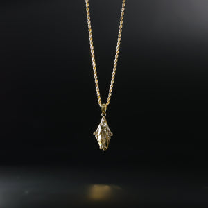 Gold Religious Milagrosa Pendant Model-1487 - Charlie & Co. Jewelry