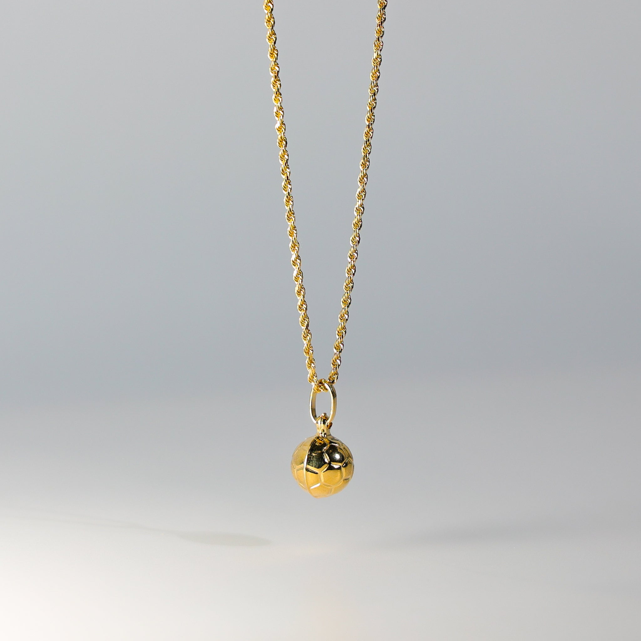 Gold Soccer Ball Pendant Model-PT0502 - Charlie & Co. Jewelry