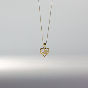 Gold I Love You Heart Pendant Model-PT1824 - Charlie & Co. Jewelry