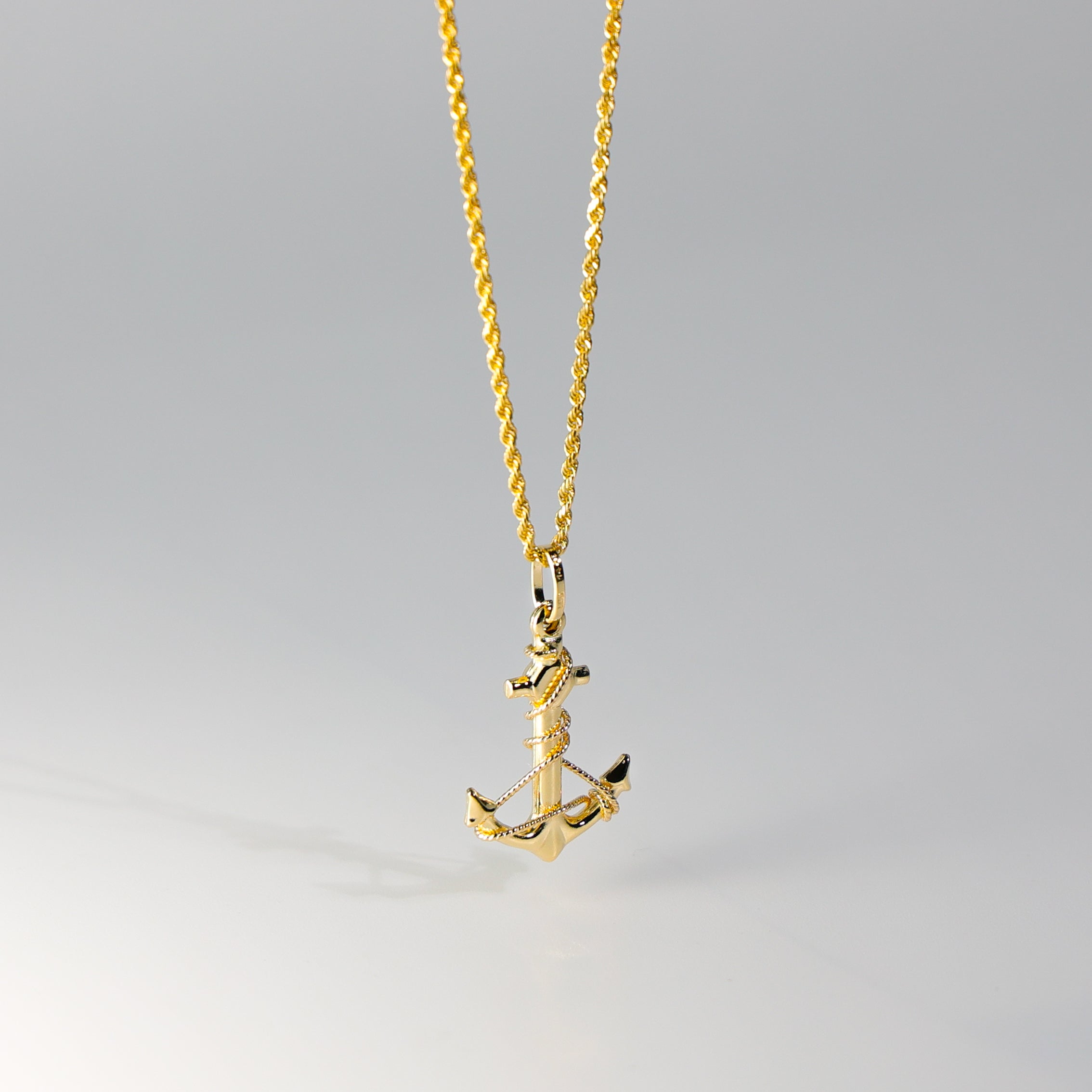 Gold Anchor Pendant Model-PT1705 - Charlie & Co. Jewelry