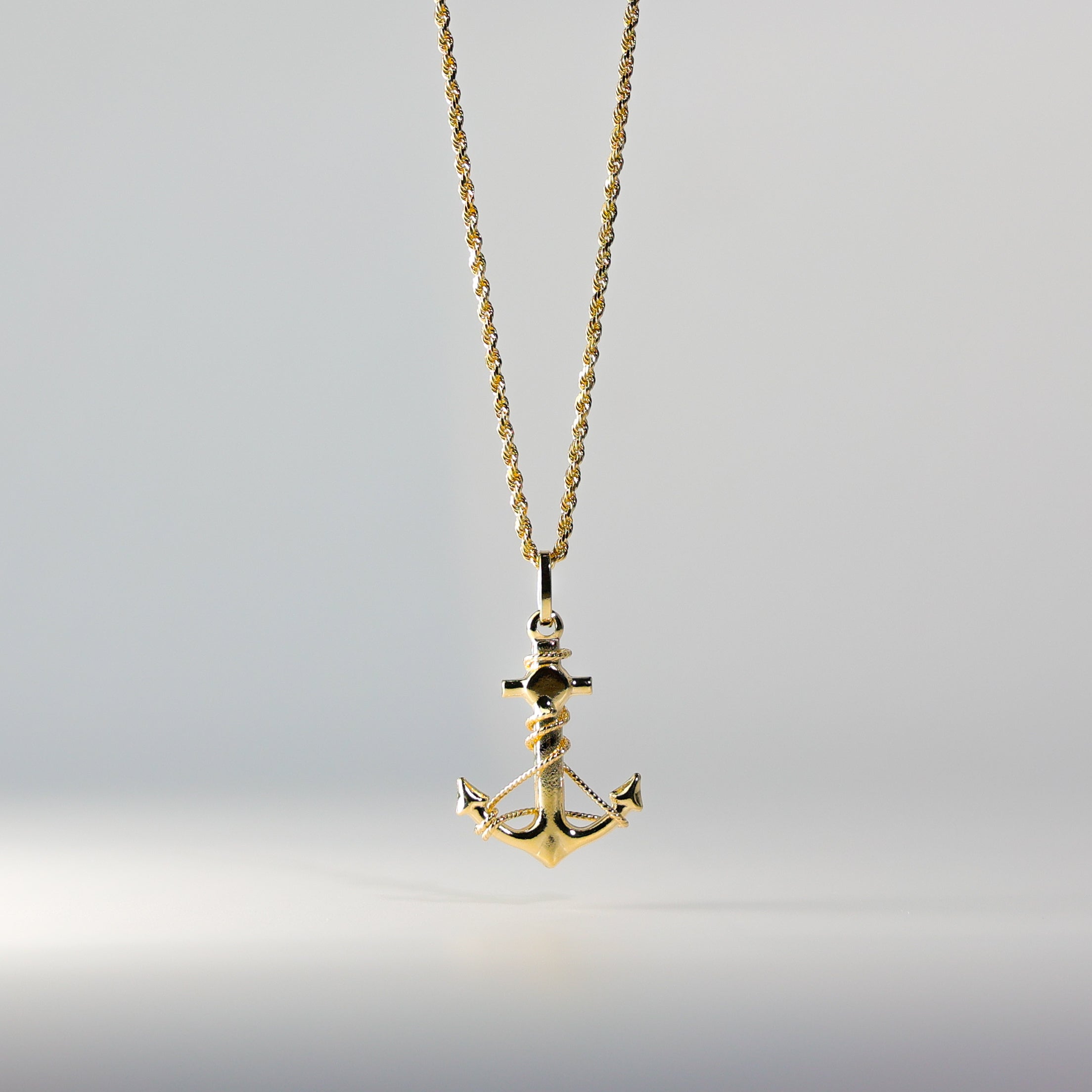 Gold Anchor Pendant Model-PT1705 - Charlie & Co. Jewelry