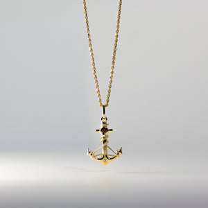 Gold Anchor Pendant Model-PT1705 - Charlie & Co. Jewelry