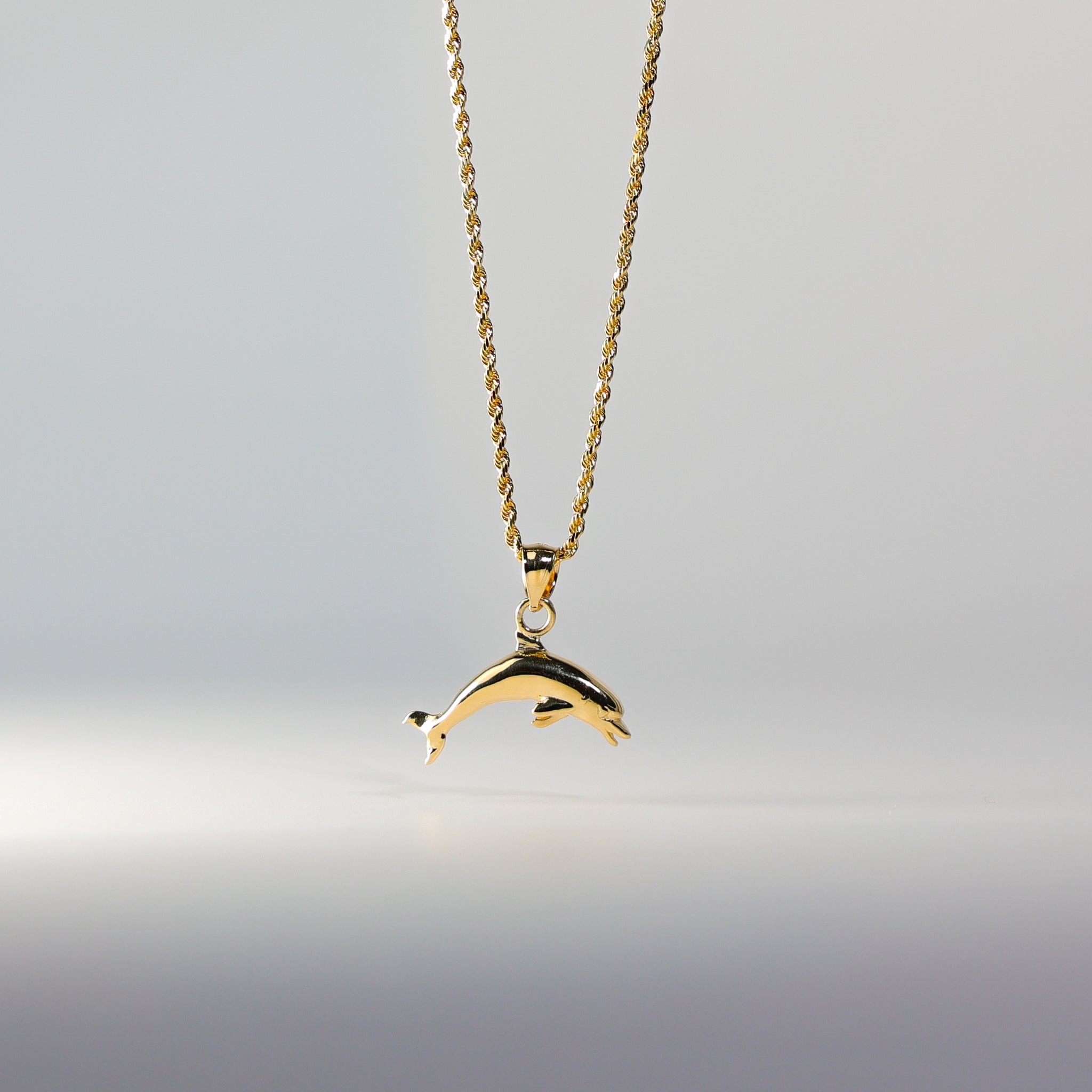Gold Dolphin Pendant Model-1669 - Charlie & Co. Jewelry