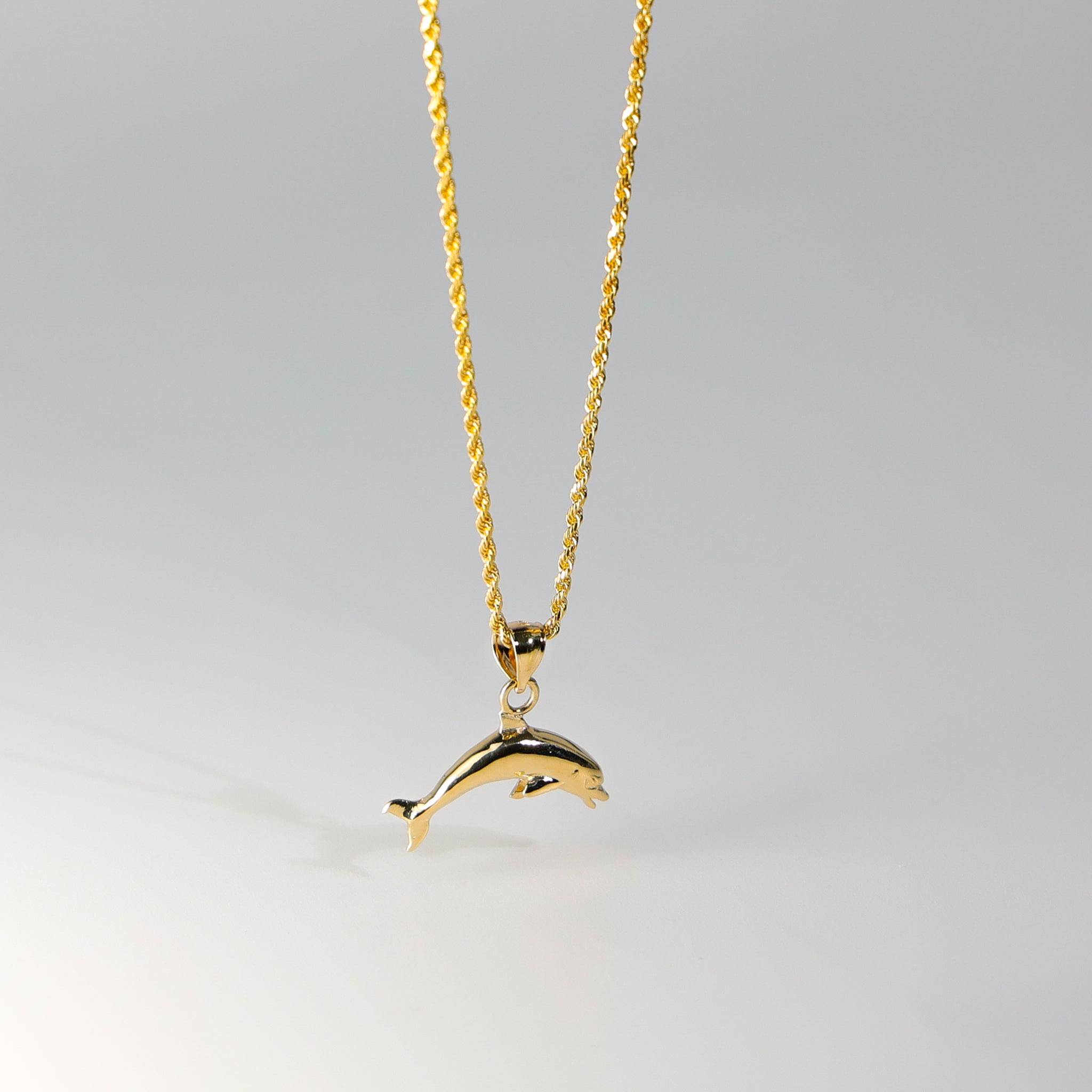 Gold Dolphin Pendant Model-1669 - Charlie & Co. Jewelry