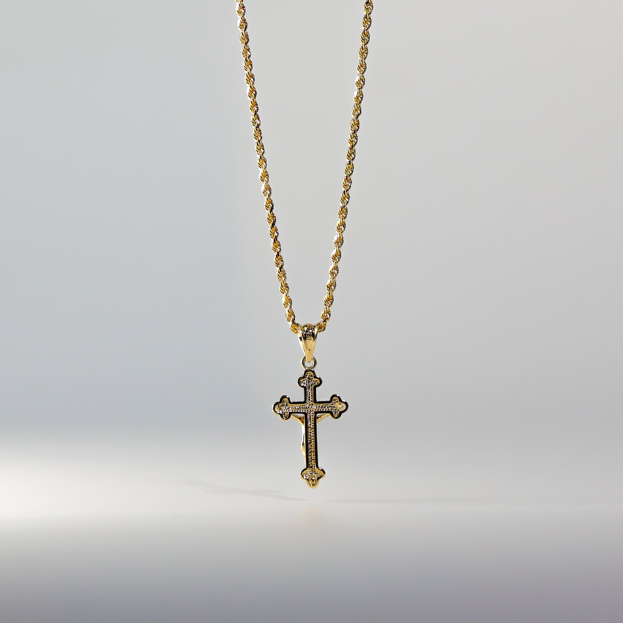 Gold Jesus Crucifix Cross Pendant Model-2531 - Charlie & Co. Jewelry