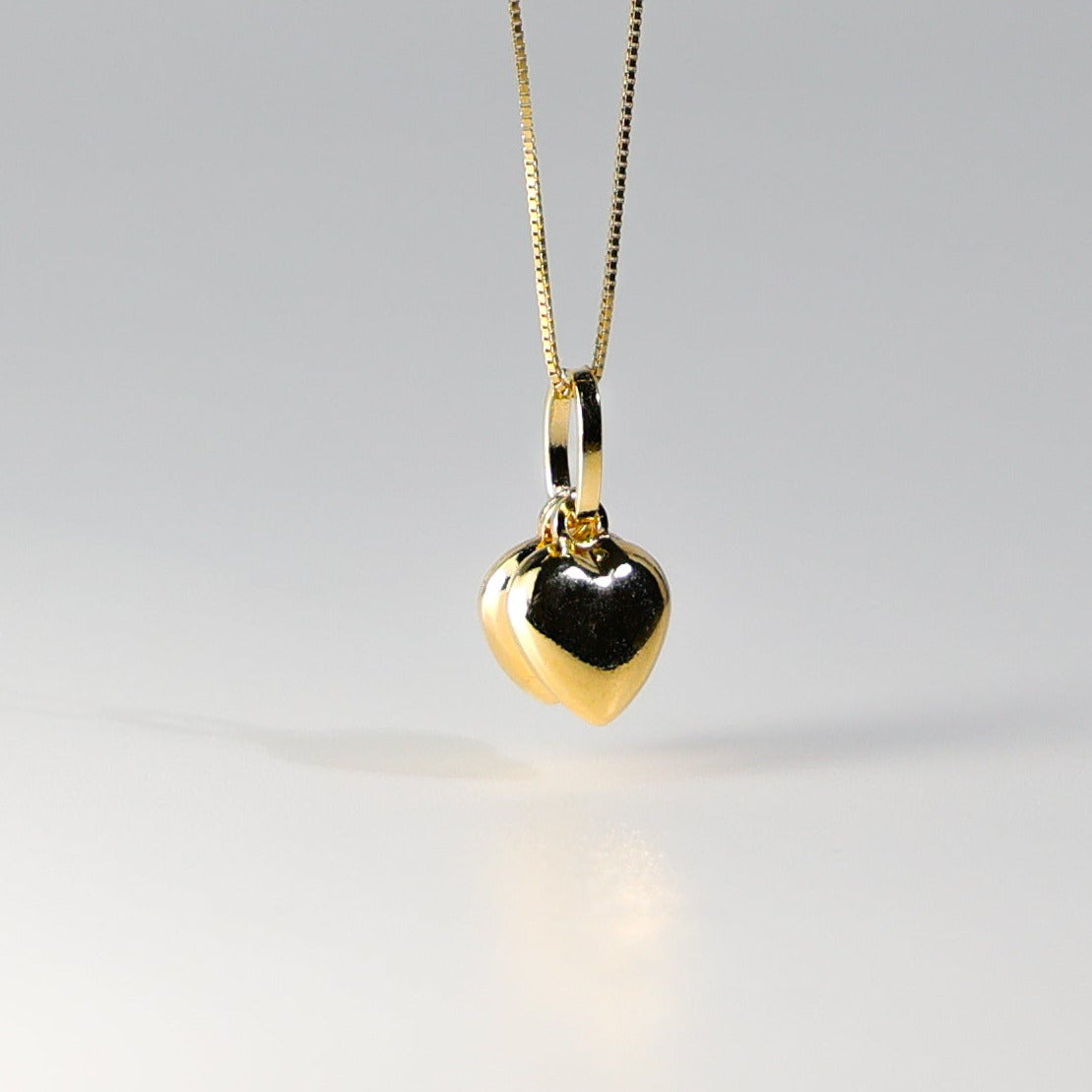 Gold Two Hearts Pendant Model-PT0447 - Charlie & Co. Jewelry