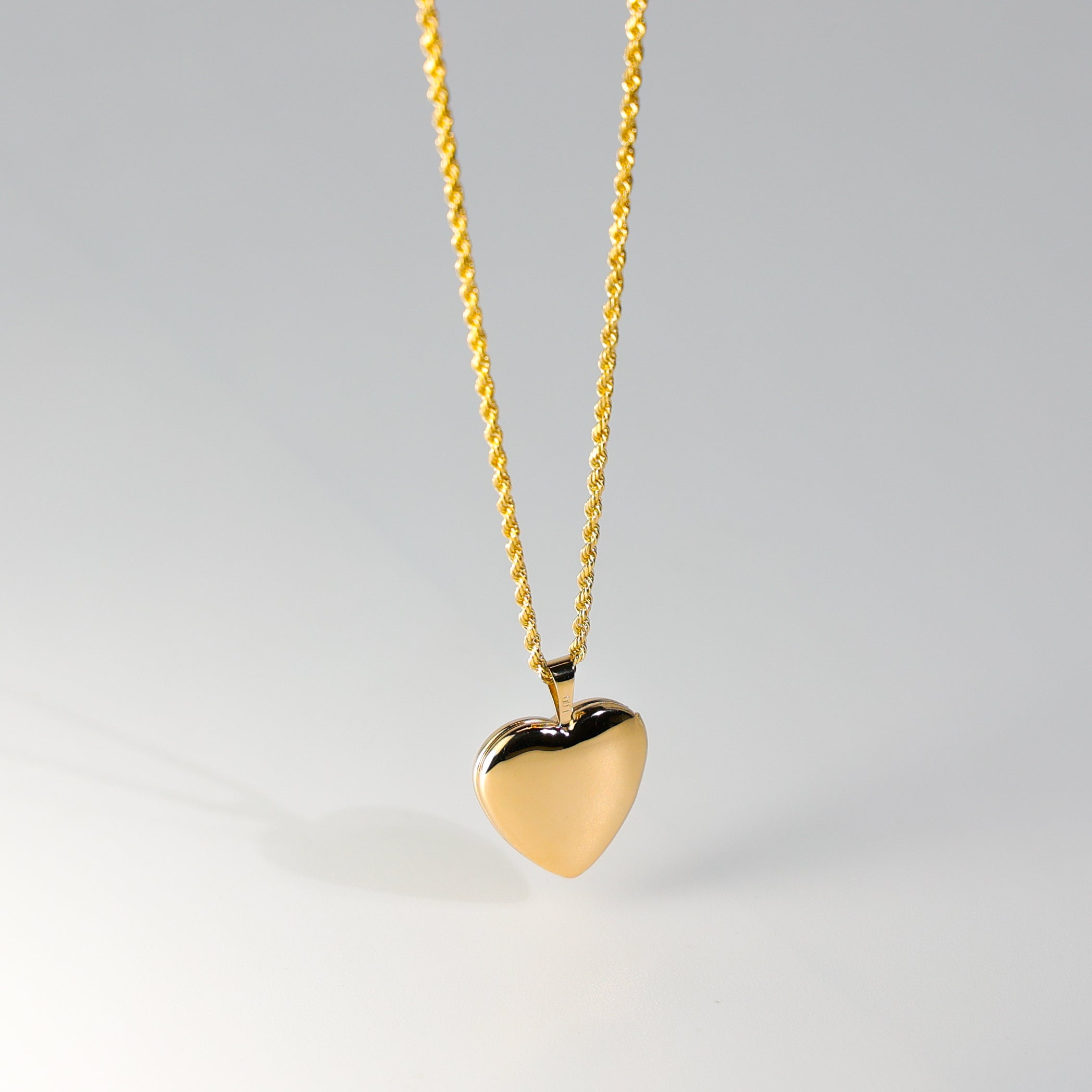 Gold Medium Heart Locket Pendant Model-PT0626 - Charlie & Co. Jewelry