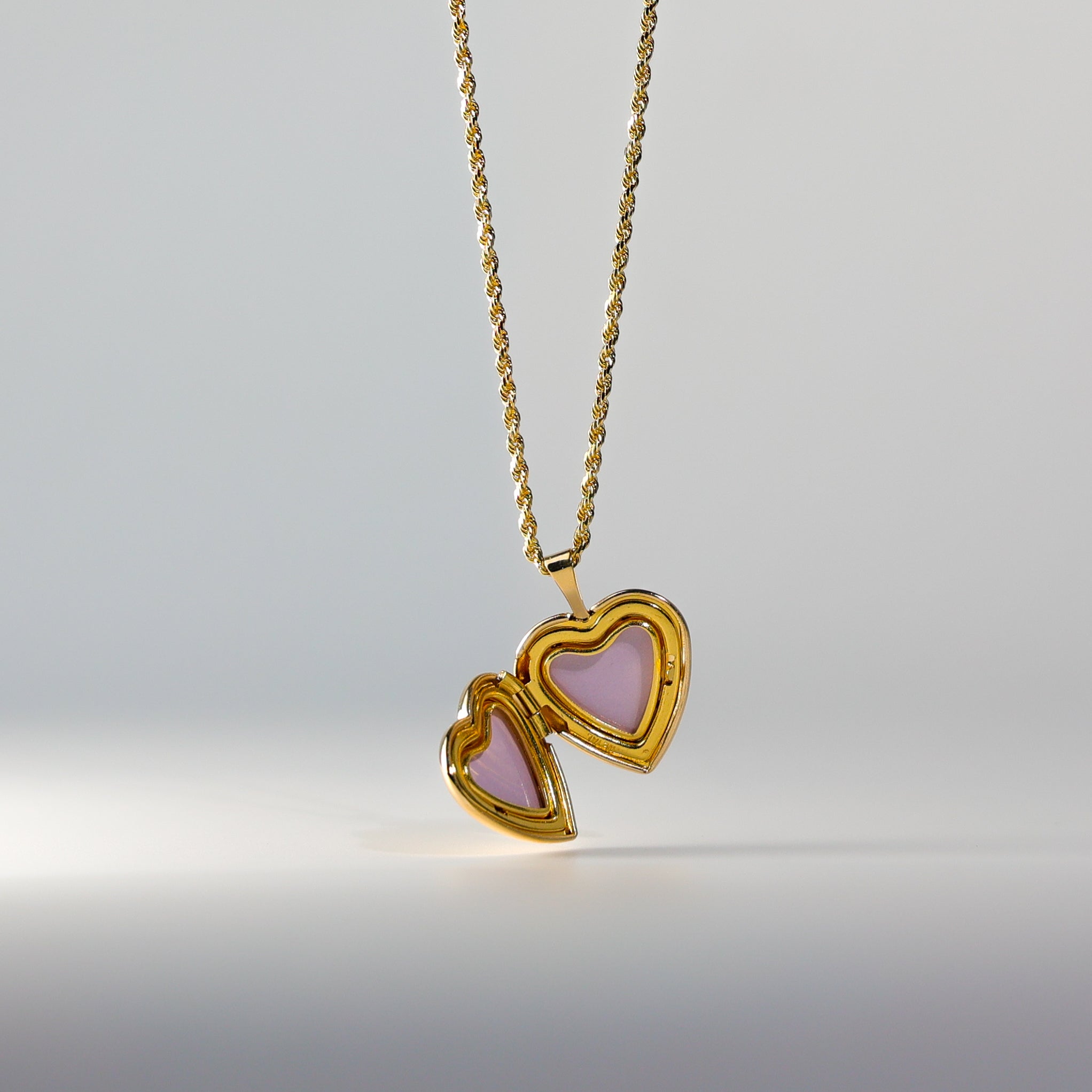 Gold Medium Heart Locket Pendant Model-PT0626 - Charlie & Co. Jewelry