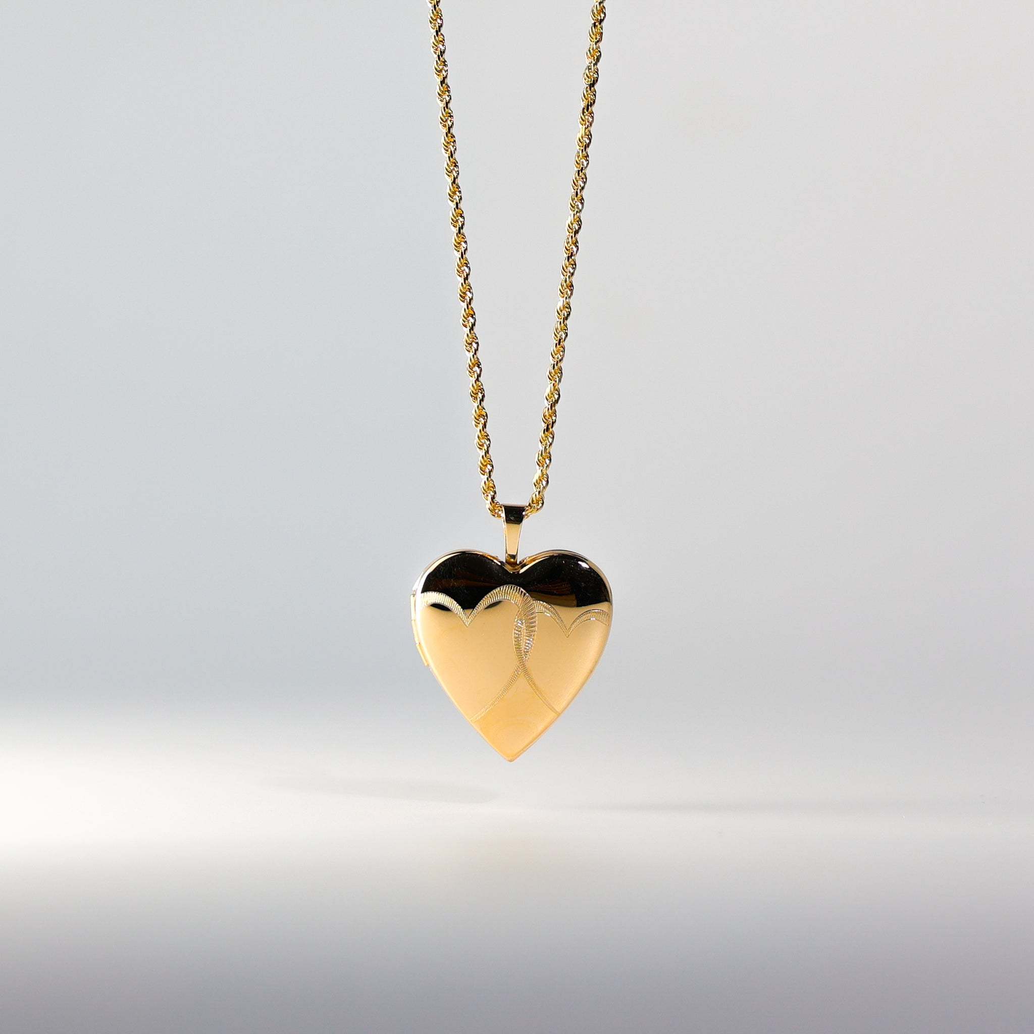 Gold Heart Locket Pendant Model-PT0621 - Charlie & Co. Jewelry