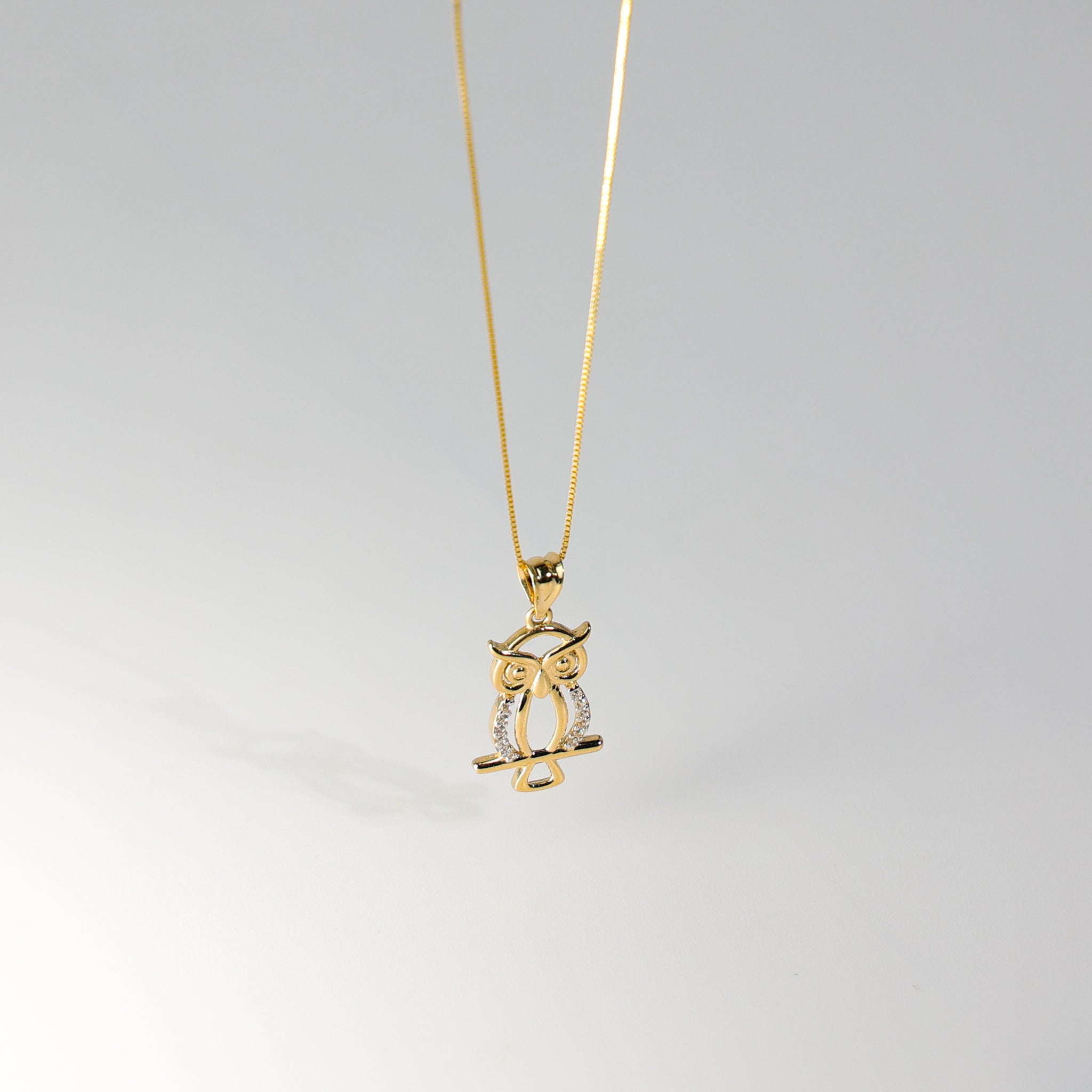 Gold Owl Pendant Model-2552 - Charlie & Co. Jewelry
