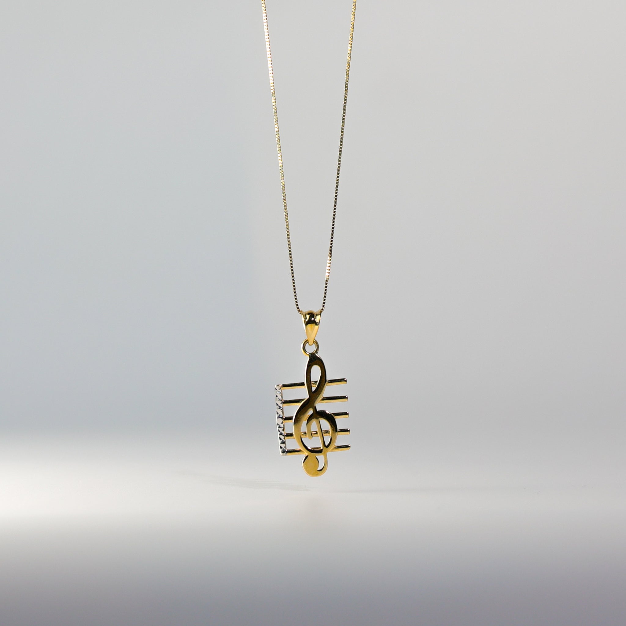 Gold Music Note Pendant Model-PT2553 - Charlie & Co. Jewelry