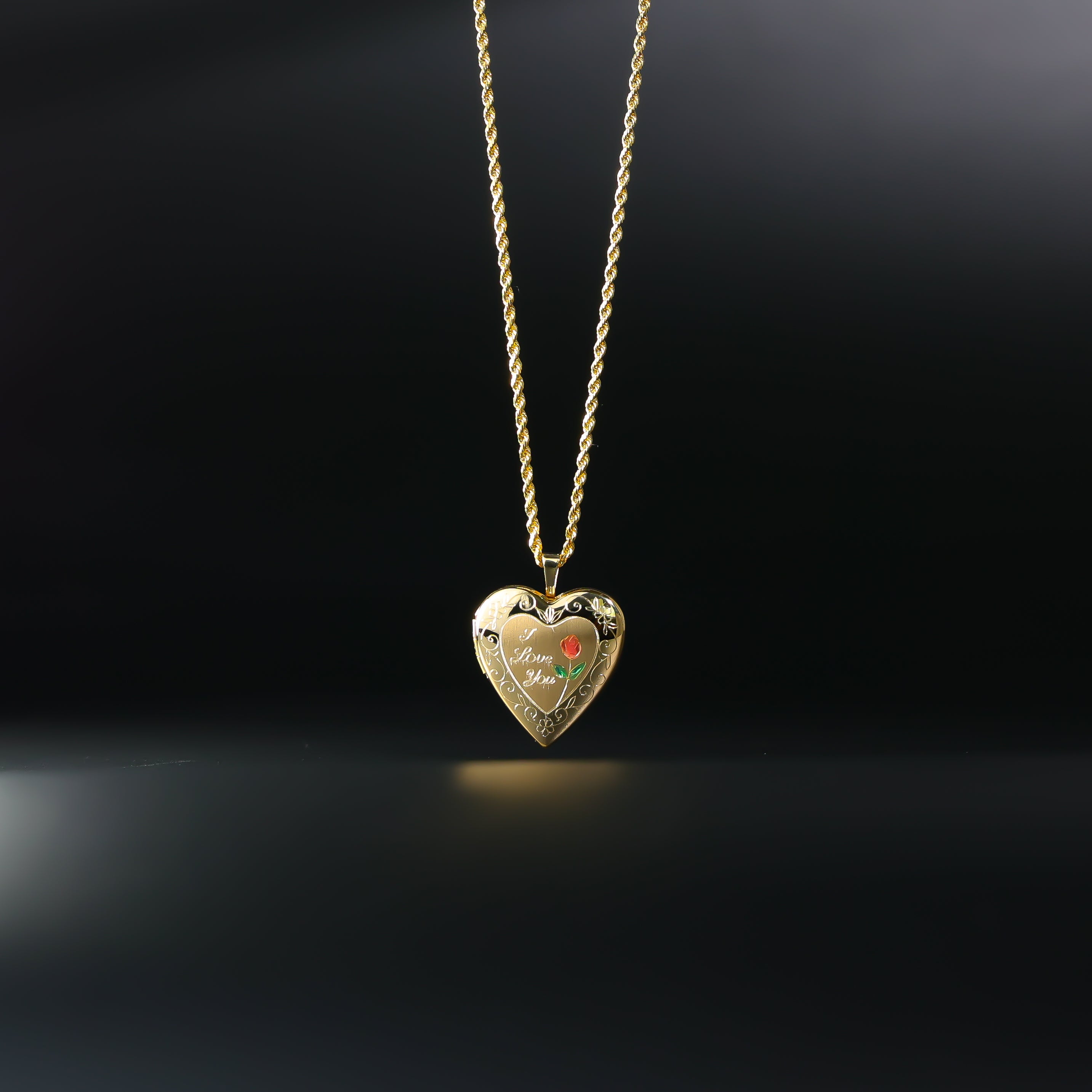 Gold Heart Locket Pendant Model-PT0613 - Charlie & Co. Jewelry