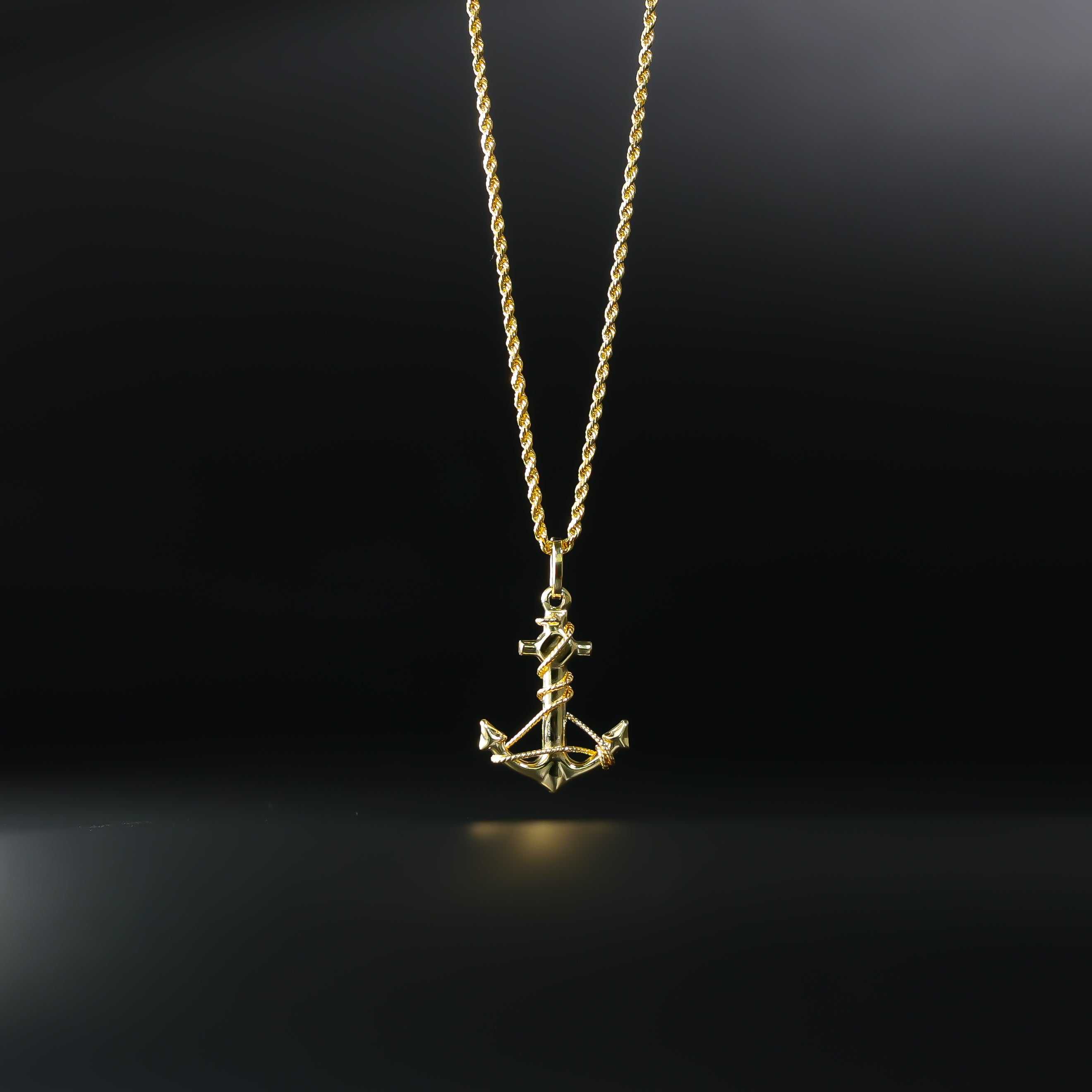 Gold Anchor Pendant Model-PT1705 - Charlie & Co. Jewelry