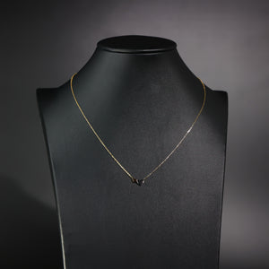 14K Gold Two Hearts Necklace Model-NK0097 - Charlie & Co. Jewelry