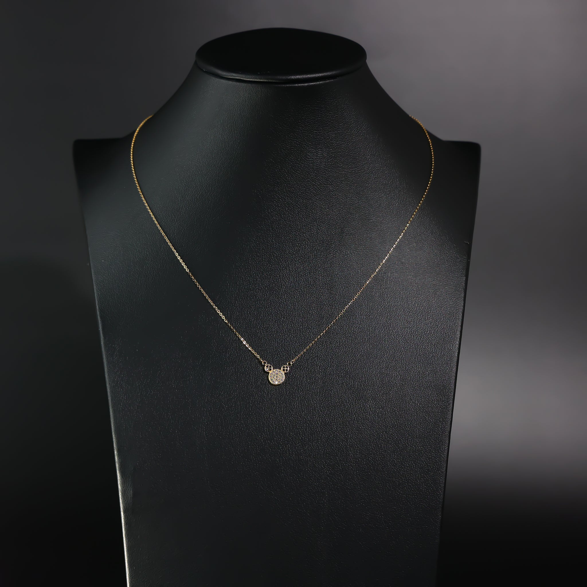 14K Dainty Gold Micky Mouse Necklace Model-NK0109 - Charlie & Co. Jewelry