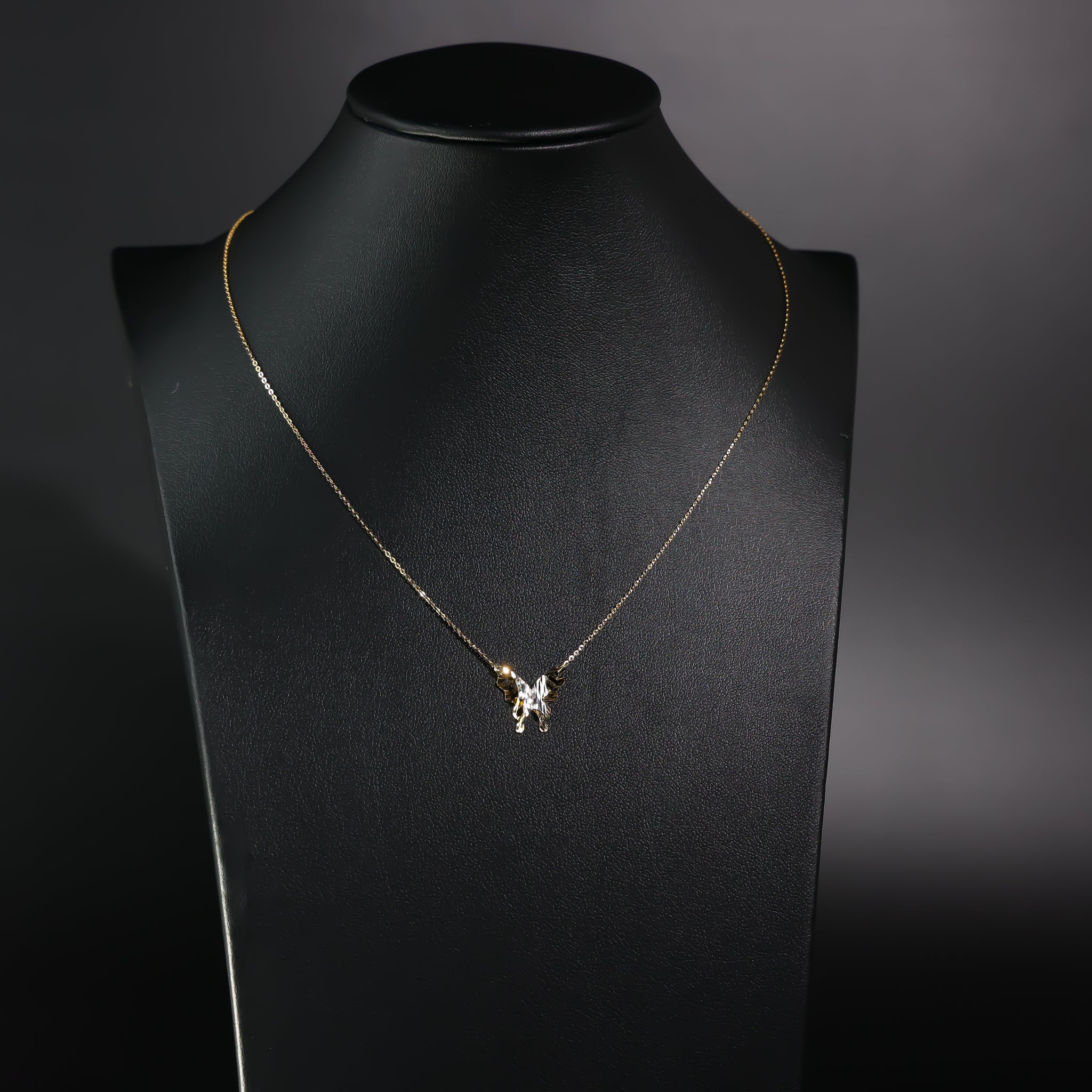 14K Gold Butterfly Necklace Model-NK0243 - Charlie & Co. Jewelry