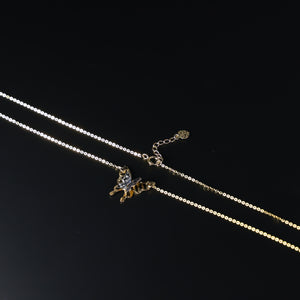 14K Gold Butterfly Necklace Model-NK0243 - Charlie & Co. Jewelry