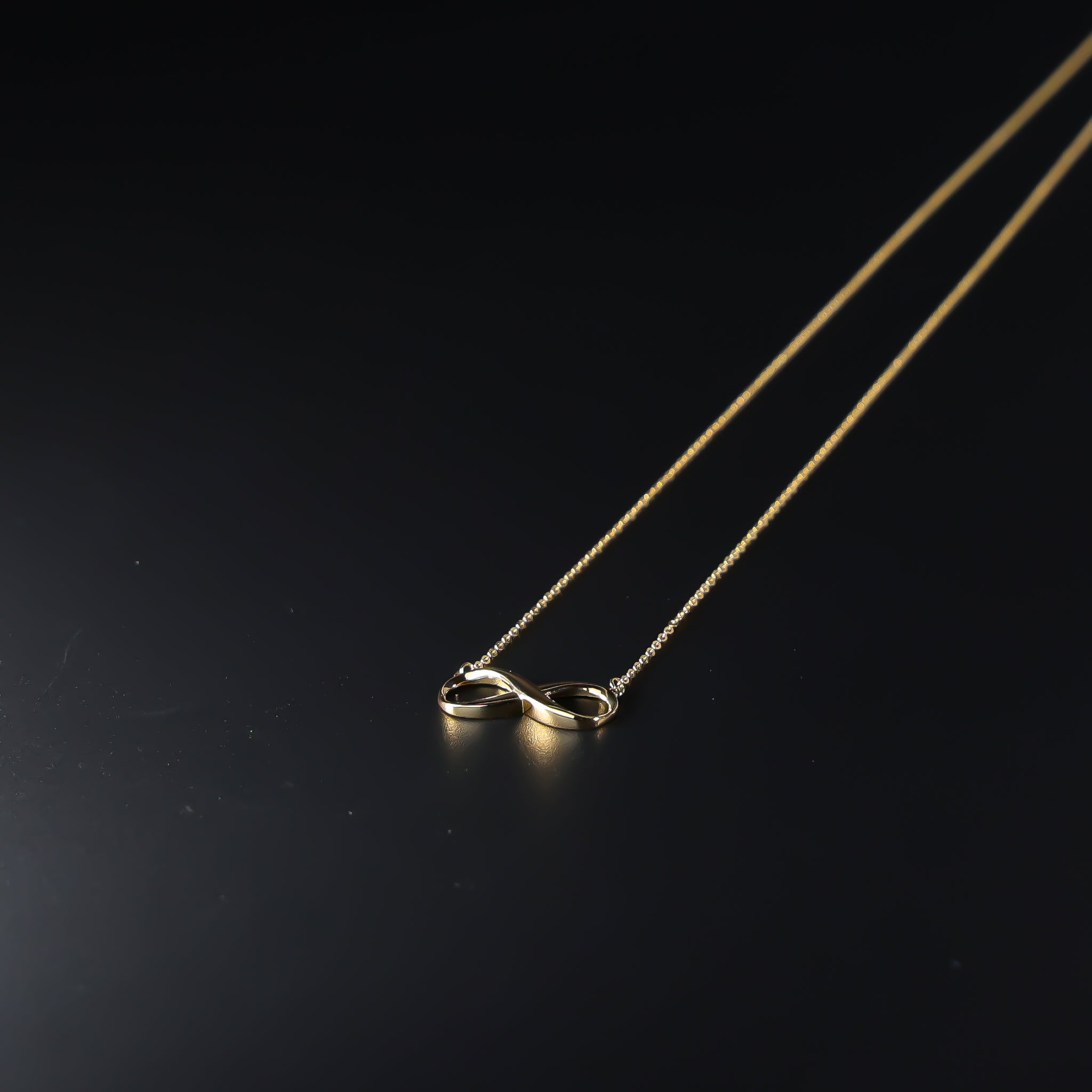 14K Gold Infinity Necklace Model-NK0211 - Charlie & Co. Jewelry