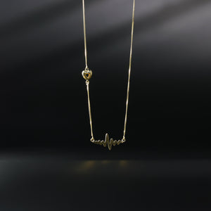 Gold Heartbeat Necklace Model-NK0319 - Charlie & Co. Jewelry