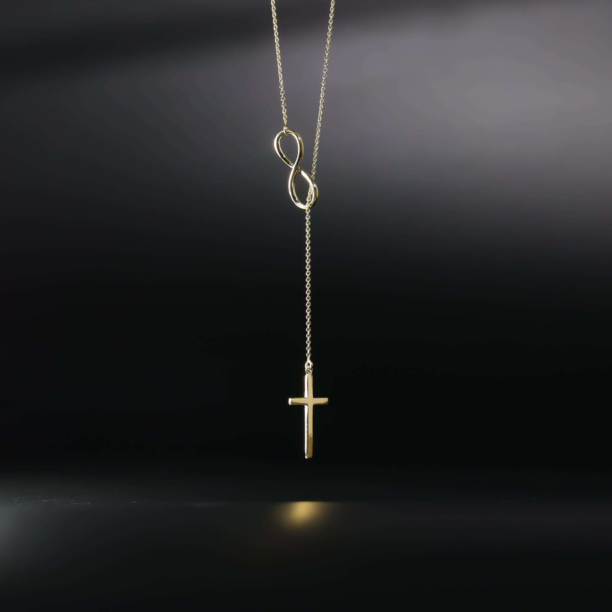 Gold Infinity Cross Necklace Model-NK0297 - Charlie & Co. Jewelry