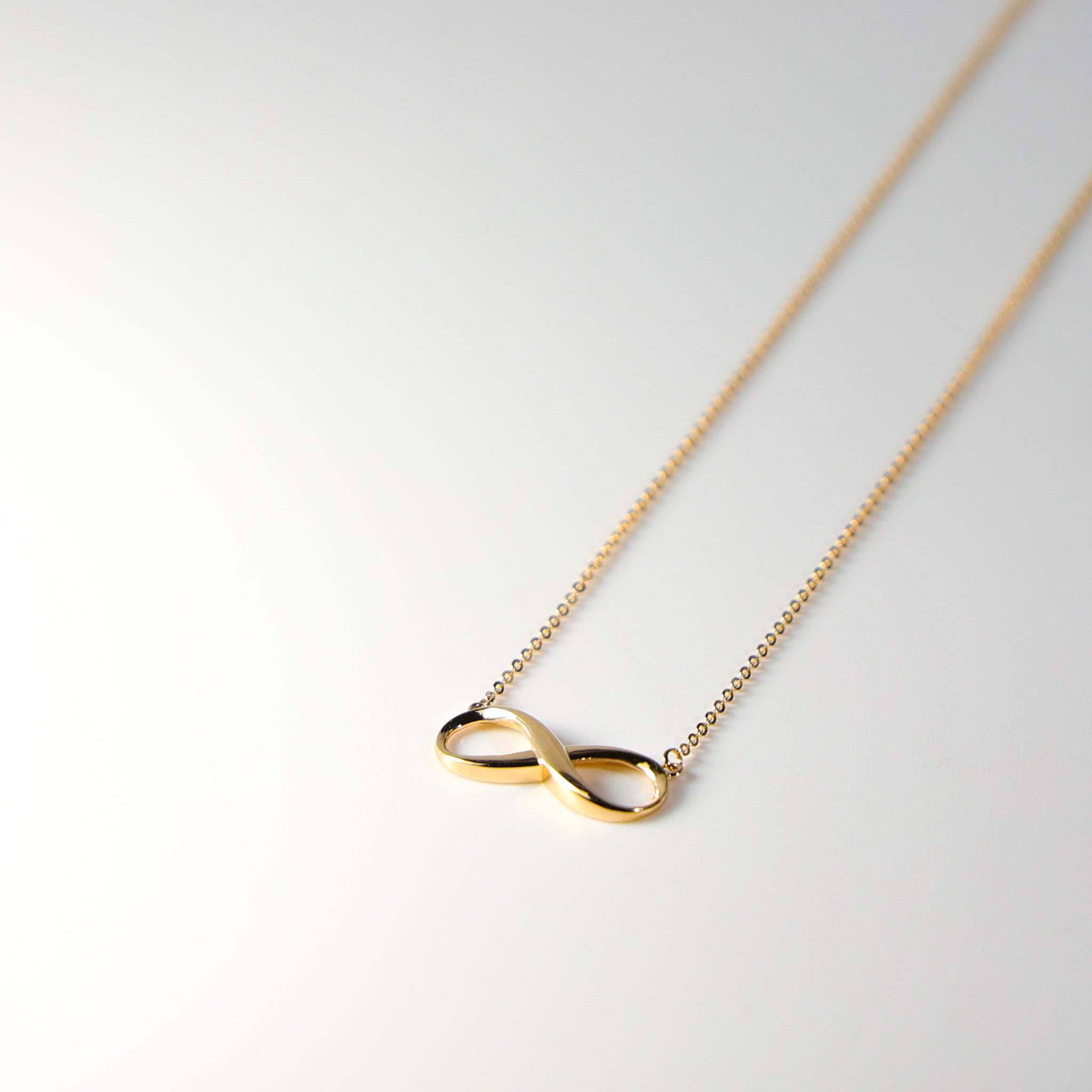 14K Gold Infinity Necklace Model-NK0211 - Charlie & Co. Jewelry