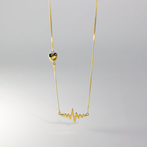 Gold Heartbeat Necklace Model-NK0319 - Charlie & Co. Jewelry