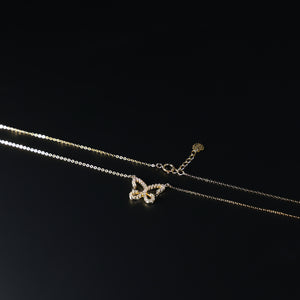 Gold Butterfly Charm Necklace Model-NK0106 - Charlie & Co. Jewelry