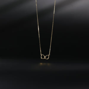 14K Dainty Gold Two Hearts Necklace Model-NK0101 - Charlie & Co. Jewelry