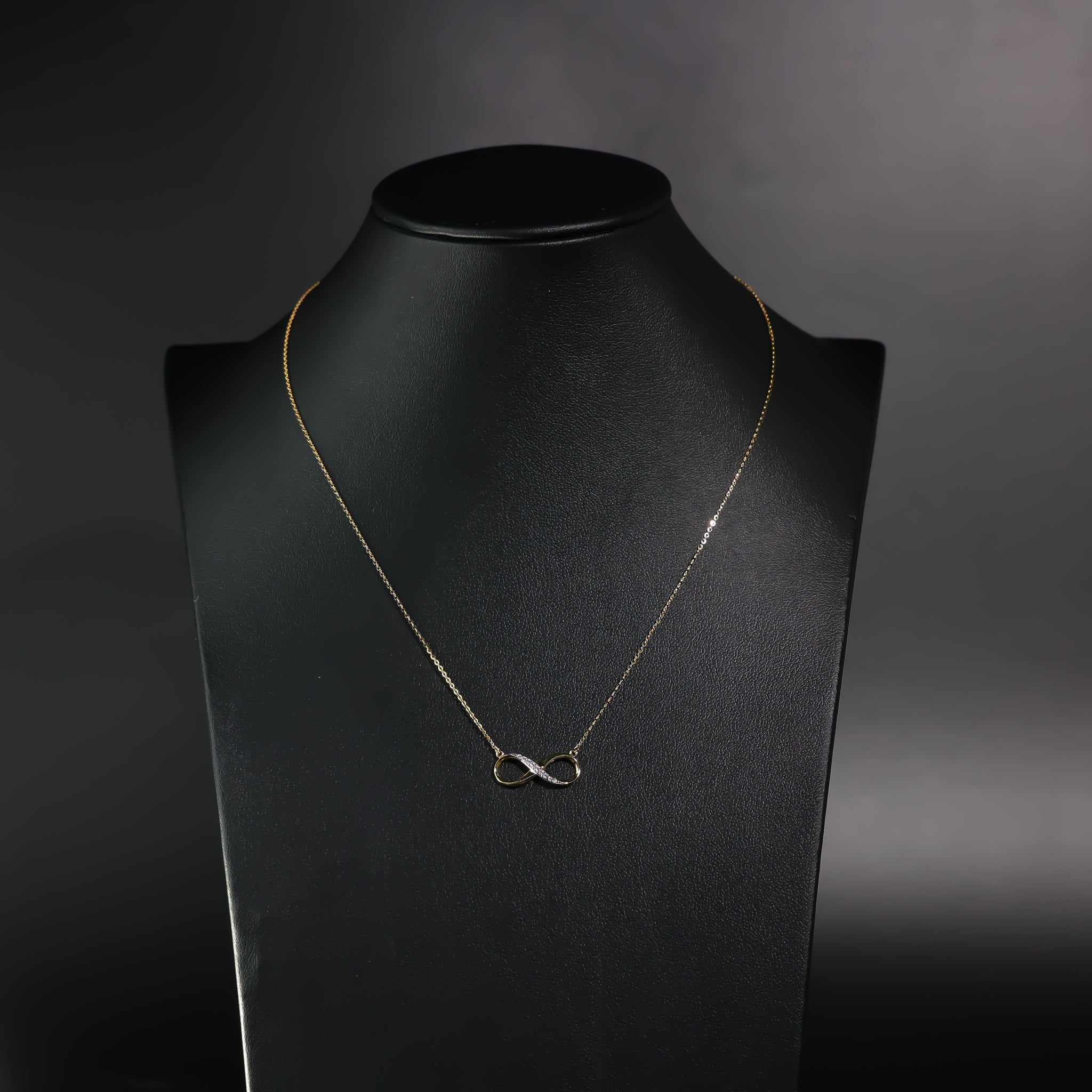14K Dainty Gold Infinity Necklace Model-NK0210 - Charlie & Co. Jewelry