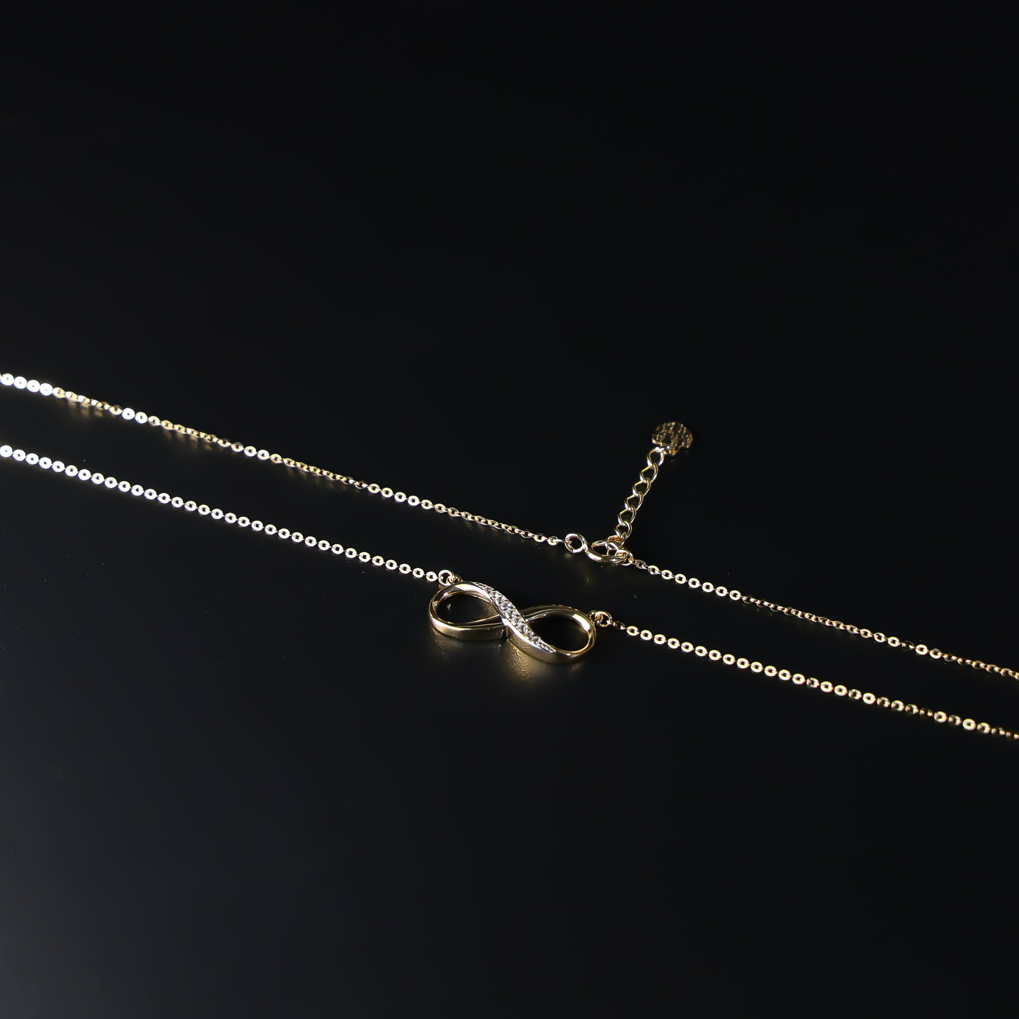 14K Dainty Gold Infinity Necklace Model-NK0210 - Charlie & Co. Jewelry