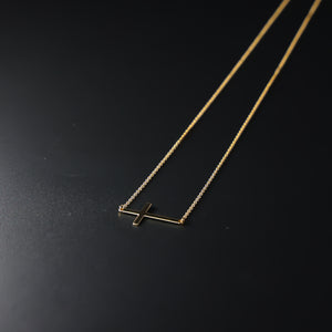 14K Dainty Gold Cross Necklace Model-NK0204 - Charlie & Co. Jewelry