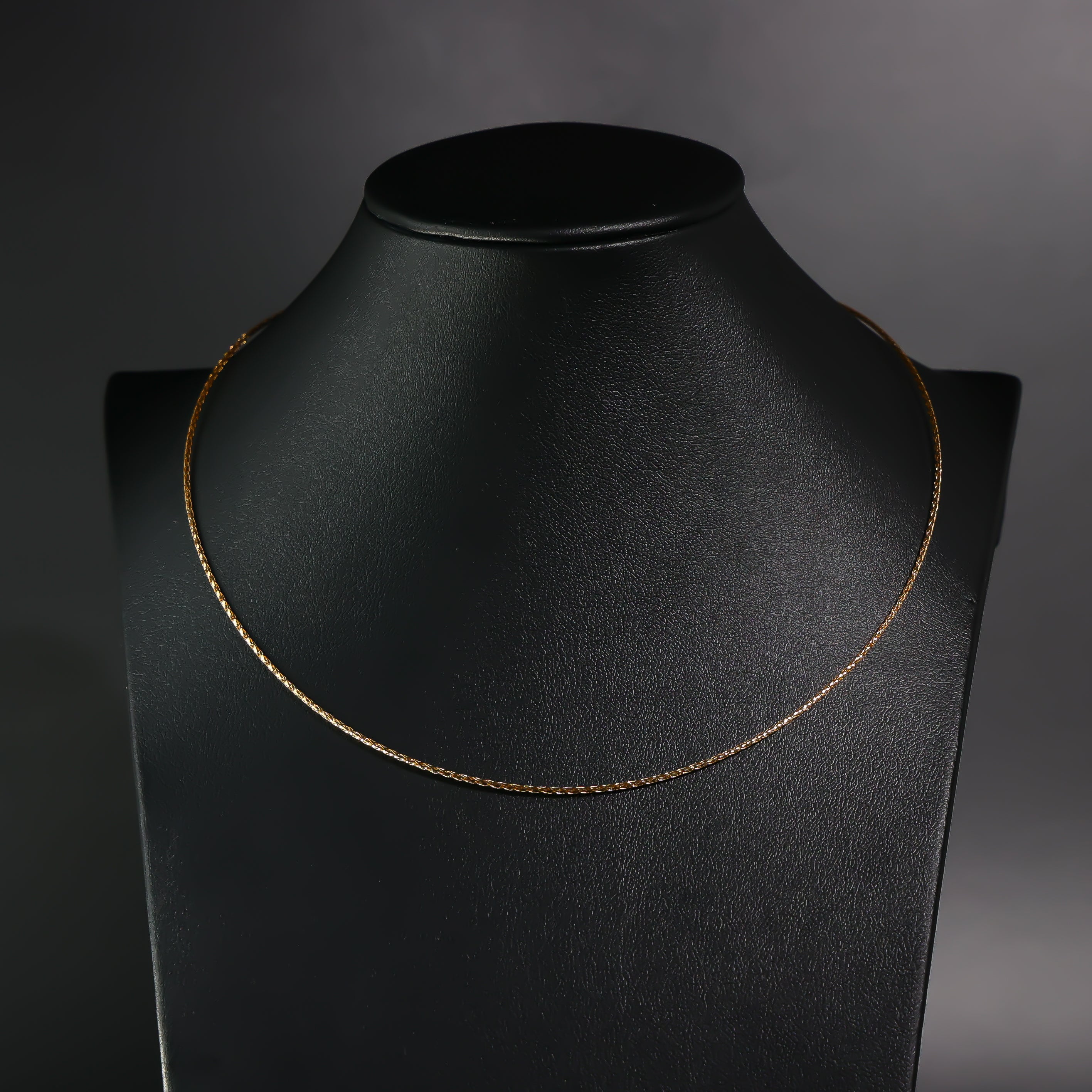 Gold Omega Necklace 1.5mm Model-NK0014 - Charlie & Co. Jewelry